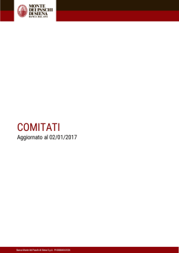 comitati - Monte dei Paschi di Siena
