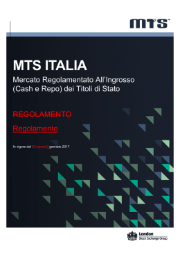 Regolamento MTS Italia