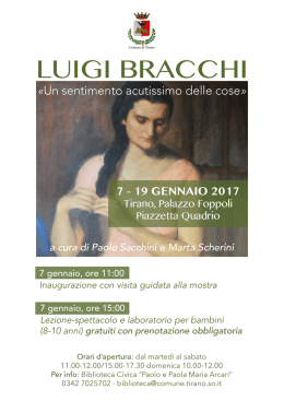 Locandina mostra Luigi Bracchi