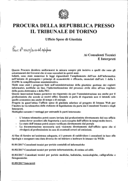 39 Kb - Torino - Procura della Repubblica presso il Tribunale di Torino