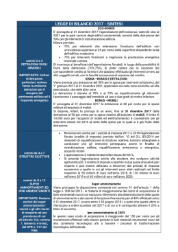 legge di bilancio 2017 - sintesi