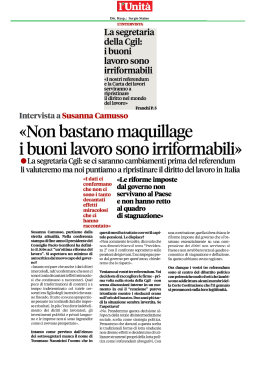 Susanna Camusso fa il punto sui Referendum proposti dalla CGIL