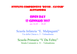 OPEN DAY 12 Gennaio 2017 Scuola Infanzia “E. Malpaganti