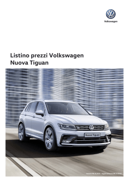Listino prezzi Volkswagen Nuova Tiguan