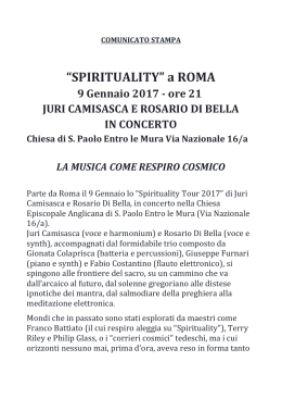 “SPIRITUALITY” a ROMA