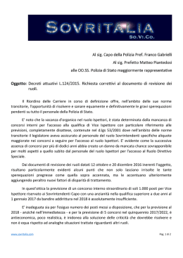 Decreti attuativi L.124-2015 Riordino delle Carriere Lettera al Capo