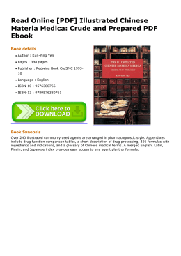 Read Online  Illustrated Chinese Materia Medica: Crude