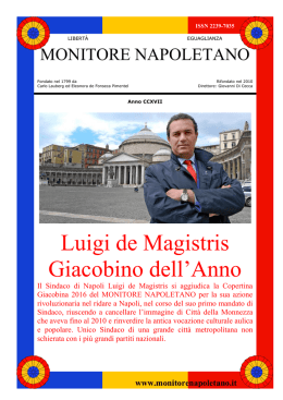 il Sindaco di Napoli Luigi de Magistris si