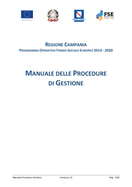 manuale delle procedure di gestione