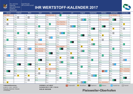 IHR WERTSTOFF-KALENDER 2017