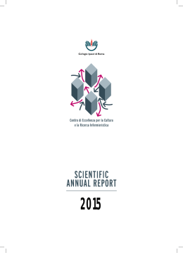 annual report 2015 - Centro di eccellenza