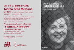 Giorno della Memoria - Reggio Emilia