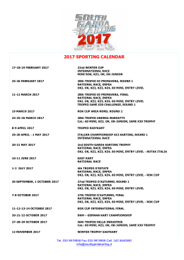 2017 calendar - pdf - South Garda Karting