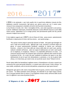 2016…… “2017” - TUTTO L`EVANGELO