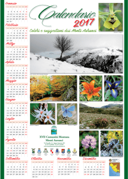 Calendario 2017 - XVII Comunità Montana "Monti Aurunci"