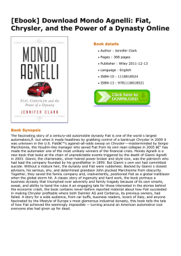 [Ebook] Mondo Agnelli: Fiat, Chrysler