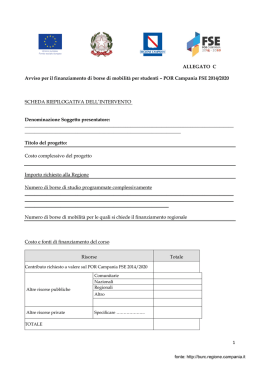 Allegato C - Formulario - FSE POR Campania 2014/2020