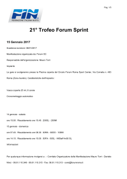 21° Trofeo Forum Sprint