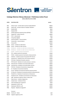 Catalogo Silentron Silenya Advanced - Preliminary Listino