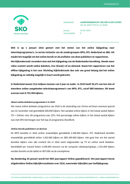 SKO is op 1 januari 2016 gestart met het meten van