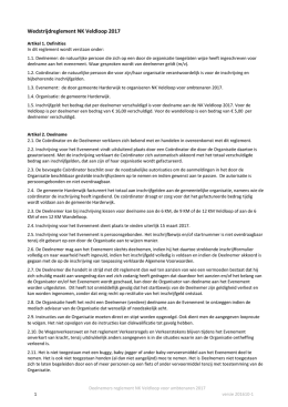 Deelnemersreglement NK Veldloop ambtenaren 2017
