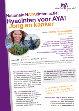 Hyacinten voor AYA! Jong en kanker