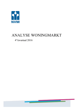 Analyse Woningmarkt 4e kwartaal 2016