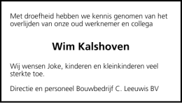 Wim Kalshoven