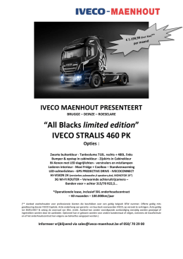 “All Blacks limited edition” IVECO STRALIS 460 PK - Iveco