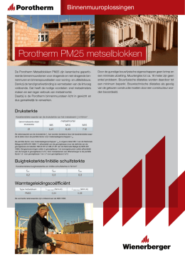Porotherm Metselblokken PM25 | Leaflet