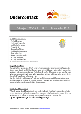Het Oudercontact is ook te bekijken op onze website: www