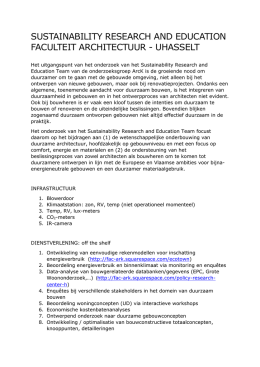 sustainability research and education faculteit architectuur