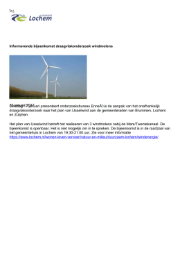 ï»¿ Informerende bijeenkomst draagvlakonderzoek windmolens 12