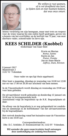 KEES SCHILDER (Knobbel) - Volendam