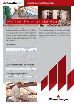 Porotherm PM20 metselblokken