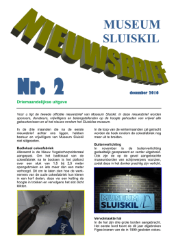 Nieuwsbrief 2 - Museum Sluiskil