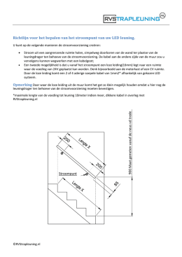 Richtlijn bepaling aansluitpunt elektra voor een trapleuning met LED