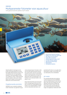 Multiparameter fotometer voor aquacultuur