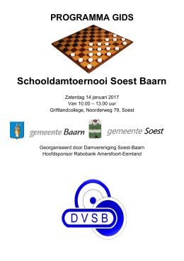 Programmaboekje schooldamtoernooi 2017 Soest/Baarn