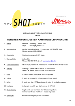 Menereis Open Soester Kampioenschappen 2017 (SHOT Soest)