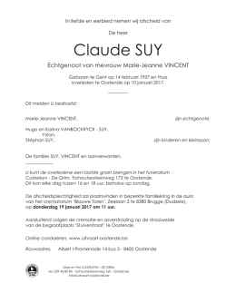 Claude SUY - uitvaart