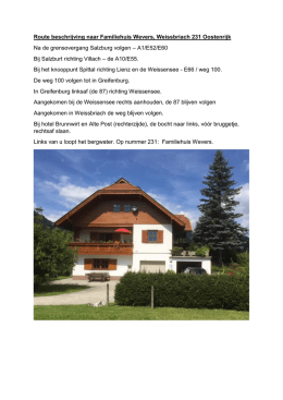 Route beschrijving naar Familiehuis Wevers, Weissbriach 231