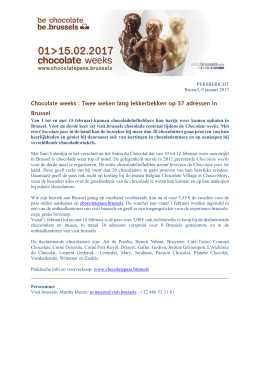 Chocolate weeks : Twee weken lang lekkerbekken op 37