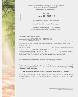 Leon SPREUTELS - Familiebericht