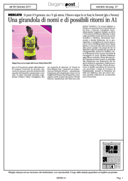 Rassegna Stampa 06.01.2017