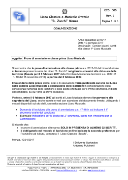 Comunicazione - Liceo Classico Zucchi