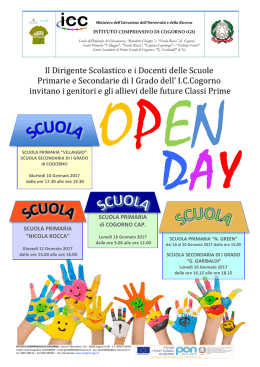 Open day 2017 Cogorno  - Istituto Comprensivo "Cogorno"