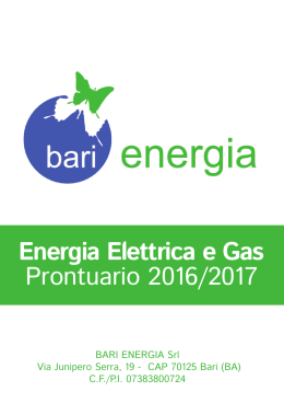 Scarica il Prontuario 2016/2017 di Bari Energia