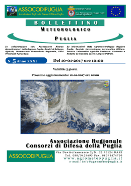 Bollettino Meteo Regionale: giornaliero