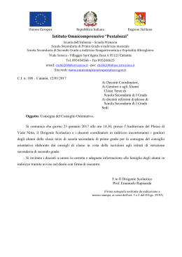 Circolare n. 108 - Istituto Omnicomprensivo Pestalozzi – Catania
